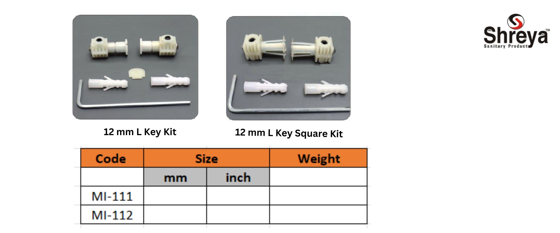 12 mm L Key Kit