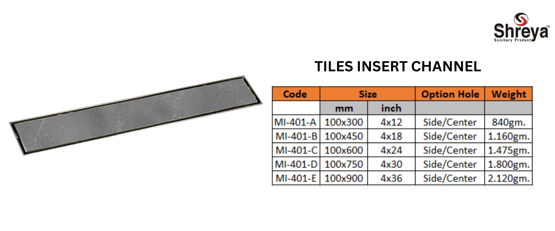 Tiles Insert Channel