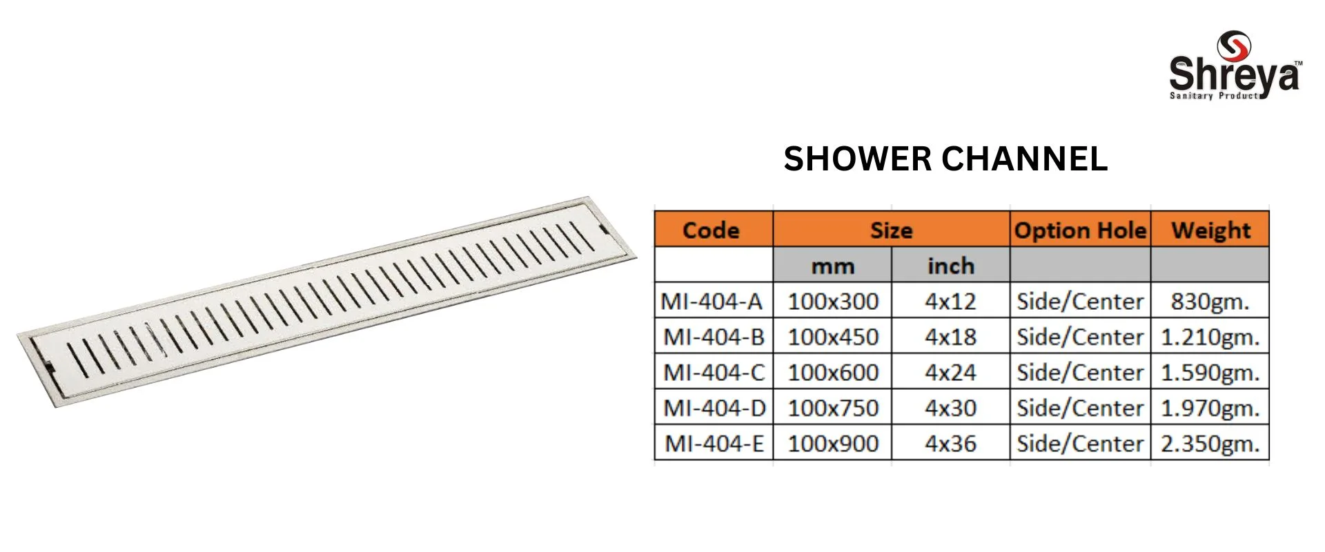 Shower Channel Bathroom Accessories