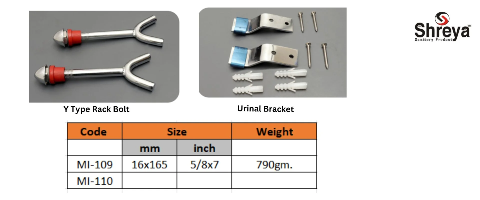 3 mm Stainless Steel Urinal Bracket